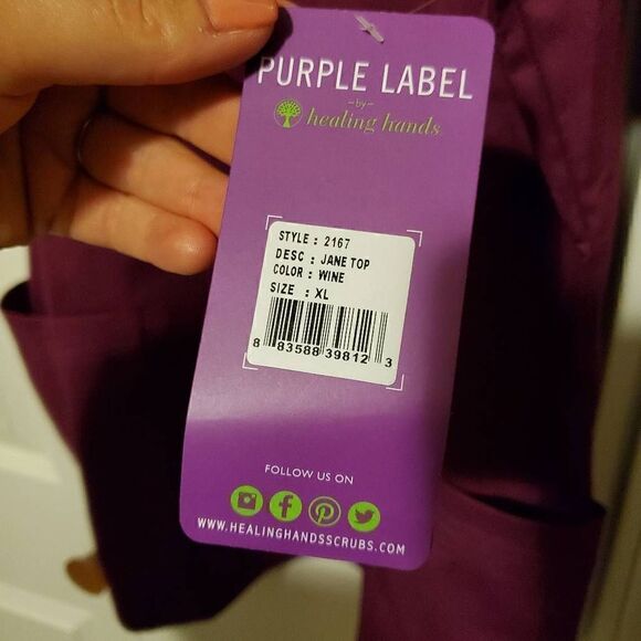NWT The Purple Label Jane Top Scrubs Size XL - Picture 4 of 7